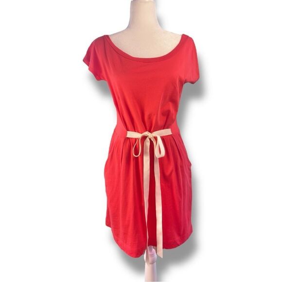 Silence + Noise Orange- Red Dolman Sleeve Mini Sundress Sz S - Picture 1 of 12